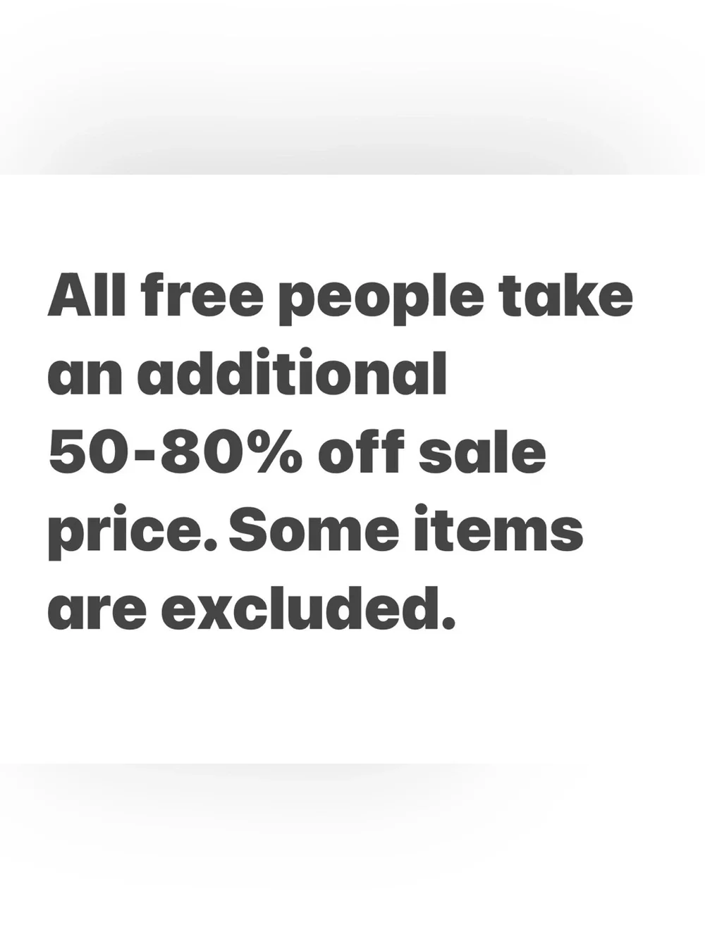 Free People gray text print — no jewelry visible